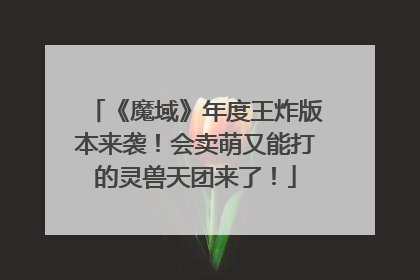 《魔域》年度王炸版本来袭！会卖萌又能打的灵兽天团来了！