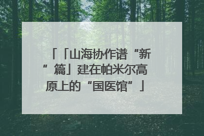 「山海协作谱“新”篇」建在帕米尔高原上的“国医馆”