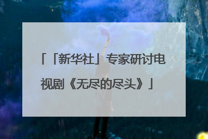 「新华社」专家研讨电视剧《无尽的尽头》