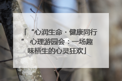 “心润生命・健康同行” 心理游园会：一场趣味横生的心灵狂欢