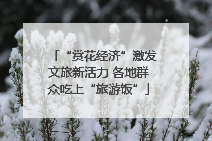 “赏花经济”激发文旅新活力 各地群众吃上“旅游饭”
