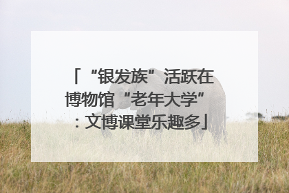 “银发族”活跃在博物馆“老年大学”：文博课堂乐趣多