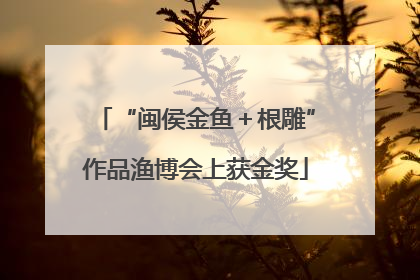 “闽侯金鱼＋根雕”作品渔博会上获金奖
