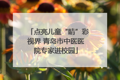 点亮儿童“睛”彩视界 青岛市中医医院专家进校园