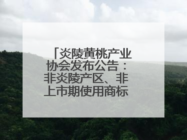 炎陵黄桃产业协会发布公告：非炎陵产区、非上市期使用商标包装均属侵权