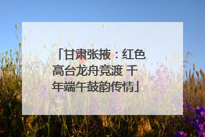甘肃张掖：红色高台龙舟竞渡 千年端午鼓韵传情