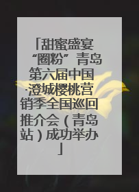 甜蜜盛宴 “圈粉”青岛 第六届中国·澄城樱桃营销季全国巡回推介会（青岛站）成功举办