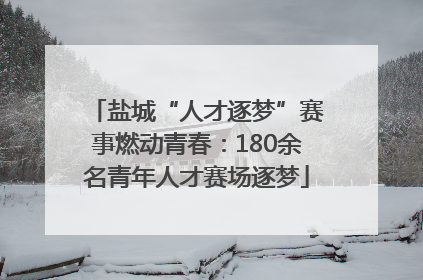 盐城“人才逐梦”赛事燃动青春：180余名青年人才赛场逐梦