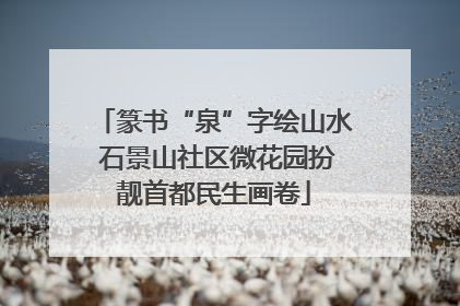 篆书“泉”字绘山水 石景山社区微花园扮靓首都民生画卷