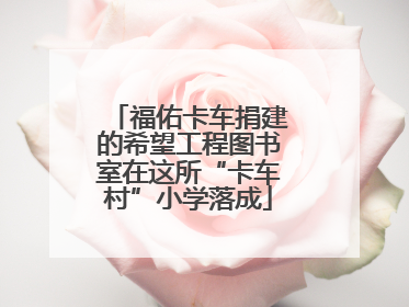 福佑卡车捐建的希望工程图书室在这所“卡车村”小学落成