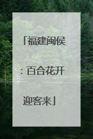 福建闽侯：百合花开迎客来
