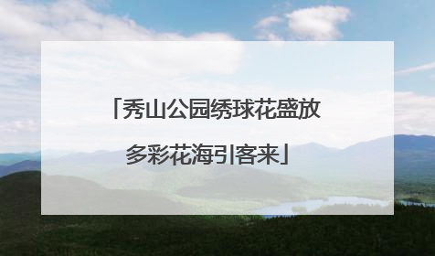 秀山公园绣球花盛放 多彩花海引客来