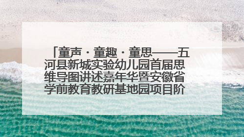 童声・童趣・童思——五河县新城实验幼儿园首届思维导图讲述嘉年华暨安徽省学前教育教研基地园项目阶段性成果展示活动