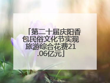 第二十届庆阳香包民俗文化节实现旅游综合花费21.06亿元