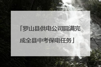 罗山县供电公司圆满完成全县中考保电任务