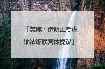 美媒：伊朗正考虑铀浓缩联营体提议