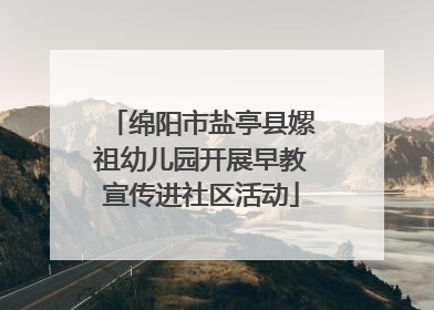 绵阳市盐亭县嫘祖幼儿园开展早教宣传进社区活动