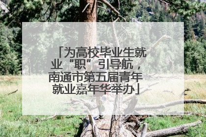 为高校毕业生就业“职”引导航，南通市第五届青年就业嘉年华举办