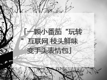 一颗小番茄“玩转”互联网 枝头鲜味变手头表情包