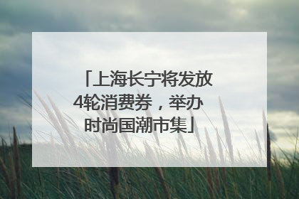 上海长宁将发放4轮消费券，举办时尚国潮市集