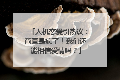 人机恋爱引热议：简直是疯了！我们还能相信爱情吗？