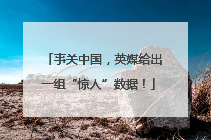 事关中国，英媒给出一组“惊人”数据！