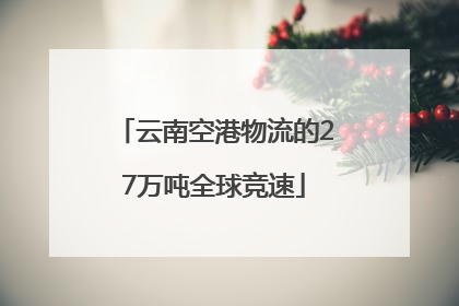 云南空港物流的27万吨全球竞速