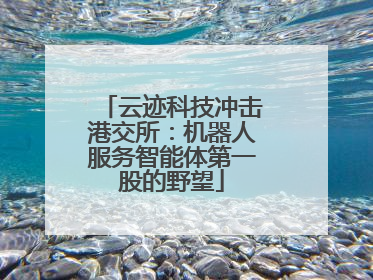 云迹科技冲击港交所：机器人服务智能体第一股的野望