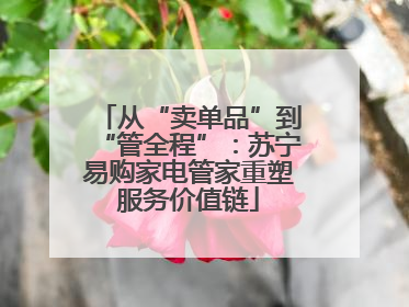 从“卖单品”到“管全程”：苏宁易购家电管家重塑服务价值链