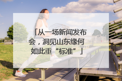 从一场新闻发布会，洞见山东缘何如此重“标准”