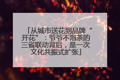 从城市送花到品牌“开花”：爷爷不泡茶的三省联动背后，是一次文化共振式扩张