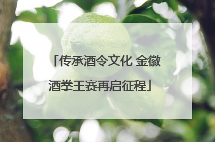 传承酒令文化 金徽酒拳王赛再启征程