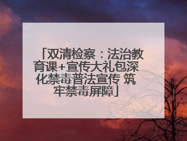 双清检察：法治教育课+宣传大礼包深化禁毒普法宣传 筑牢禁毒屏障