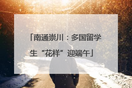 南通崇川：多国留学生“花样”迎端午