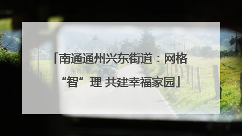 南通通州兴东街道：网格“智”理 共建幸福家园