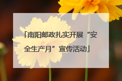 南阳邮政扎实开展“安全生产月”宣传活动