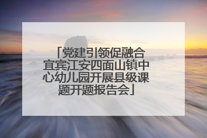 党建引领促融合 宜宾江安四面山镇中心幼儿园开展县级课题开题报告会