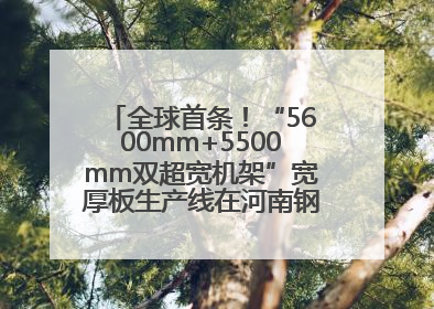 全球首条！“5600mm+5500mm双超宽机架”宽厚板生产线在河南钢铁集团全线贯通