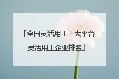全国灵活用工十大平台 灵活用工企业排名