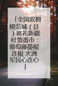 全国双拥模范城（县）巡礼新疆吐鲁番市：葡萄藤蔓根连根 火洲军民心连心