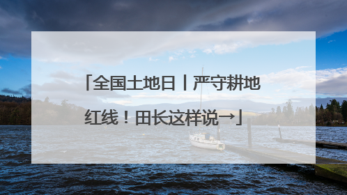 全国土地日丨严守耕地红线！田长这样说→