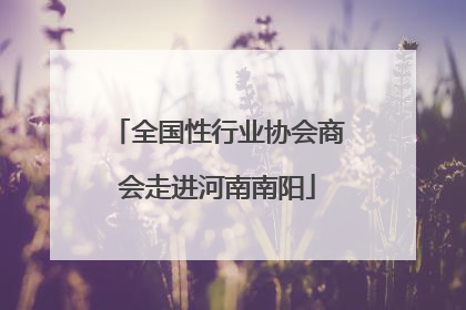 全国性行业协会商会走进河南南阳