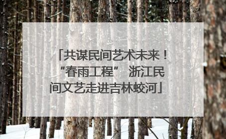 共谋民间艺术未来！“春雨工程” 浙江民间文艺走进吉林蛟河