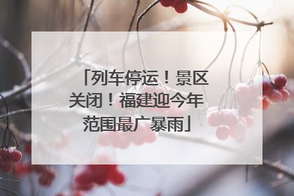 列车停运！景区关闭！福建迎今年范围最广暴雨