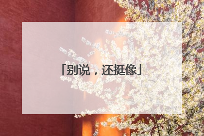 别说，还挺像