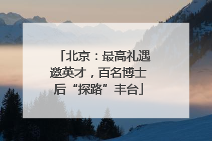 北京：最高礼遇邀英才，百名博士后“探路”丰台