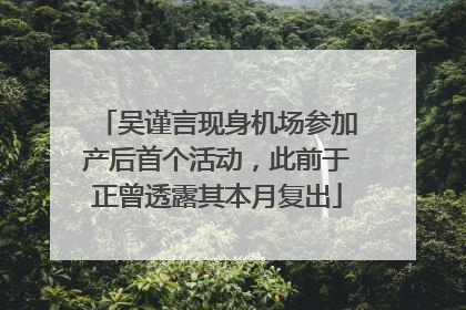 吴谨言现身机场参加产后首个活动，此前于正曾透露其本月复出