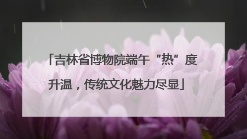 吉林省博物院端午“热”度升温，传统文化魅力尽显