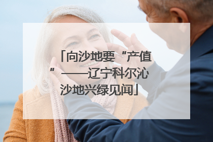 向沙地要“产值”——辽宁科尔沁沙地兴绿见闻