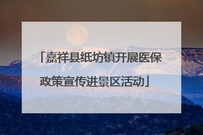 嘉祥县纸坊镇开展医保政策宣传进景区活动